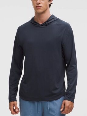 01.ALGO Men's Jungle Blue Performance Hoodie, Size M (TXA958)